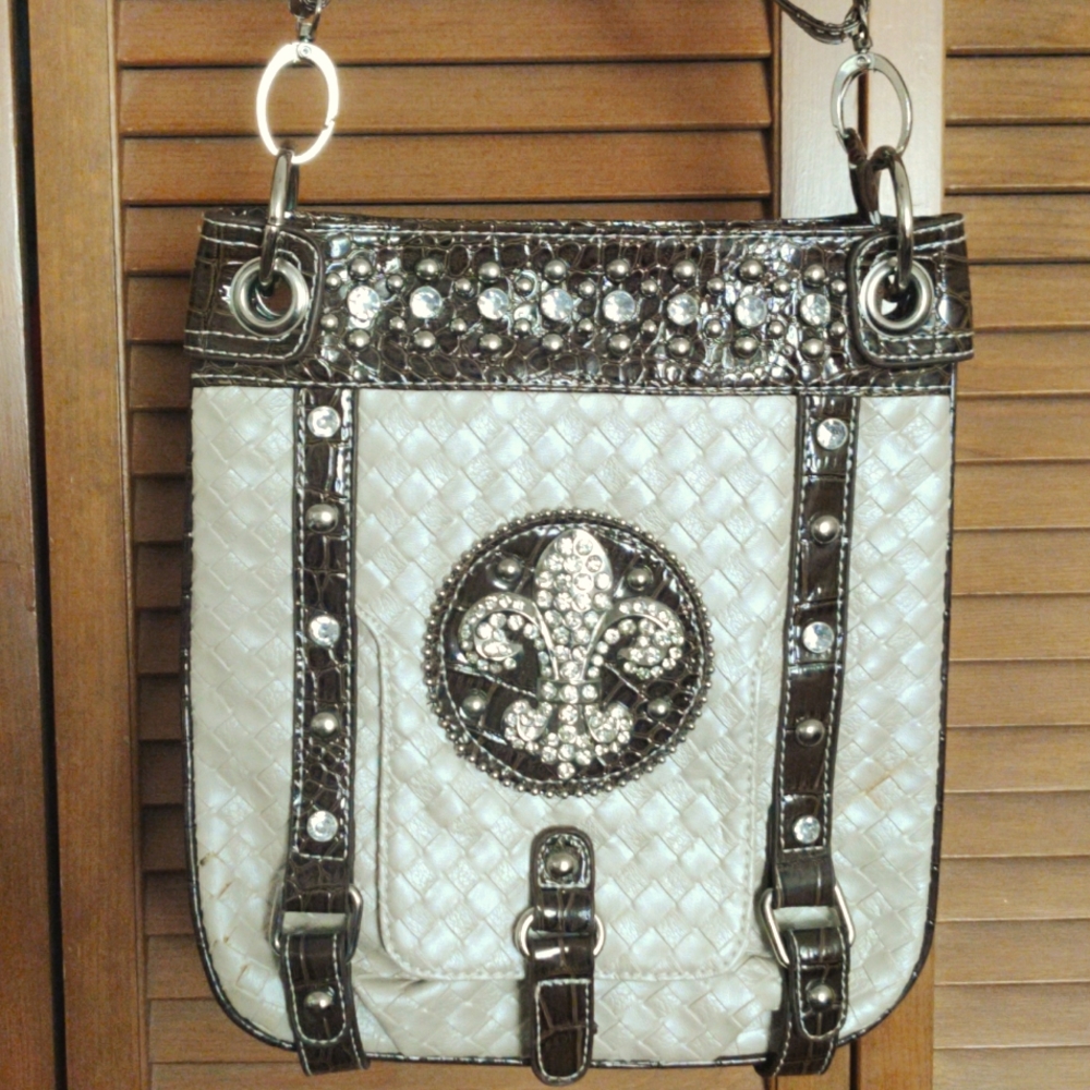 Crossbody Bling Fleur DeLis Purse